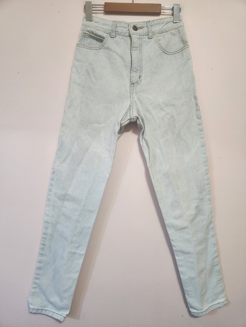 Vintage 80s Guess Georges Marciano Light Wash High Rise Mom Jeans Frayed USA